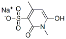 1,2-ジヒドロ-6-ヒドロキシ-1,4-ジメチル-2-オキソ-3-ピリジンスルホン酸ナトリウム 化学構造式