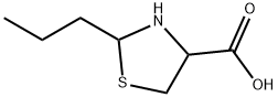 2-n-propylthiazolidine-4-carboxylic acid Struktur