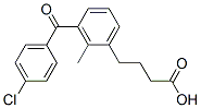 4-[2-Methyl-3-(4-chlorobenzoyl)phenyl]butanoic acid Struktur