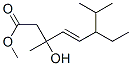 6-Ethyl-3-hydroxy-3,7-dimethyl-4-octenoic acid methyl ester Structure