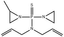 (1-Aziridinyl)(2-methyl-1-aziridinyl)(diallylamino)phosphine sulfide Structure