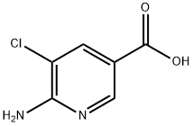 6-アミノ-5-クロロニコチン酸 化学構造式