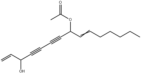 1,9-十五碳二烯-4,6-二炔-3,8-二醇 8-乙酸酯 结构式