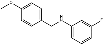 3-氟-N-(4-甲氧基苄基)苯胺 结构式