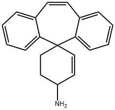 スピロ[5H-ジベンゾ[a,d]シクロヘプテン-5,1'-[2]シクロヘキセン]-4'-アミン 化学構造式
