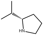 (2S)-2-イソプロピルピロリジン 化学構造式