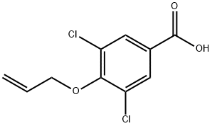 4-(アリルオキシ)-3,5-ジクロロ安息香酸 化学構造式
