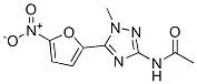 N-[1-メチル-5-(5-ニトロ-2-フラニル)-1H-1,2,4-トリアゾール-3-イル]アセトアミド 化学構造式