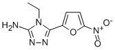 4-エチル-5-(5-ニトロフラン-2-イル)-4H-1,2,4-トリアゾール-3-アミン 化学構造式
