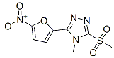 4-メチル-3-(メチルスルホニル)-5-(5-ニトロフラン-2-イル)-4H-1,2,4-トリアゾール 化学構造式