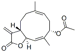 (3aS,6E,9S,10E,11aR)-9-Acetoxy-3a,4,5,8,9,11a-hexahydro-6,10-dimethyl-3-methylenecyclodeca[b]furan-2(3H)-one Structure