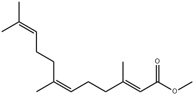 (2E,6Z)-3,7,11-Trimethyl-2,6,10-dodecatrienoic acid methyl ester 结构式