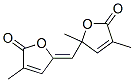 3,5-Dimethyl-5-[[(2Z)-4-methyl-5-oxofuran-2(5H)-ylidene]methyl]-2(5H)-furanone 结构式