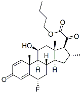 butyl 6alpha-fluoro-11beta-hydroxy-16alpha-methyl-3,20-dioxopregna-1,4-dien-21-oate Structure