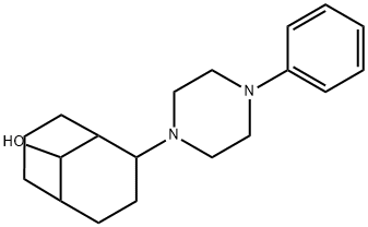 2-(4-フェニル-1-ピペラジニル)ビシクロ[3.3.1]ノナン-9-オール 化学構造式