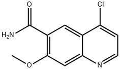 4-氯-7-甲氧基喹啉-6-酰胺 结构式