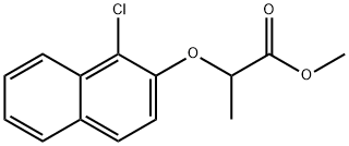 2-[(1-クロロ-2-ナフチル)オキシ]プロピオン酸メチル 化学構造式