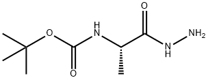 tert-butyl (1-hydrazinyl-1-oxopropan-2-yl)carbaMate Struktur
