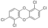 1,2,6,7-テトラクロロジベンゾ-P-ダイオキシン (50ΜG/ML トルエン溶液) 化学構造式