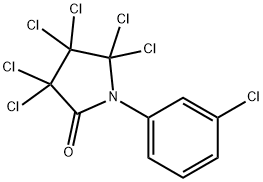3,3,4,4,5,5-Hexachloro-1-(3-chlorophenyl)pyrrolidin-2-one 结构式