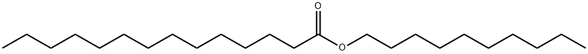 テトラデカン酸デシル 化学構造式