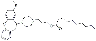 3-[4-[10,11-dihydro-8-(methylthio)dibenzo[b,f]thiepin-10-yl]piperazinyl]propyl decanoate Structure