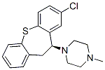[S,(+)]-8-クロロ-10-(4-メチルピペラジノ)-10,11-ジヒドロジベンゾ[b,f]チエピン 化学構造式