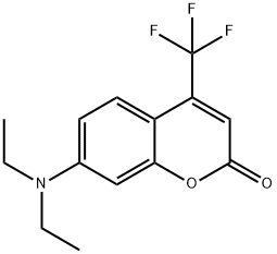 4-(トリフルオロメチル)-7-(ジエチルアミノ)クマリン 化学構造式