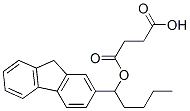Butanedioic acid 1-hydrogen 4-[1-(9H-fluoren-2-yl)pentyl] ester Structure