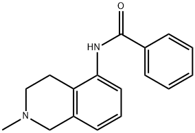 N-(1,2,3,4-テトラヒドロ-2-メチルイソキノリン-5-イル)ベンズアミド 化学構造式