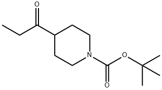 4-プロピオニルピペリジン-1-カルボン酸TERT-ブチル 化学構造式