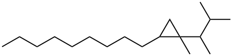 1-(1,2-Dimethylpropyl)-1-methyl-2-nonylcyclopropane, 41977-42-8, 结构式