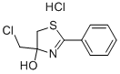 4-(CHLOROMETHYL)-4-HYDROXY-2-PHENYL-4,5-DIHYDRO-1,3-THIAZOL-3-IUM CHLORIDE 结构式