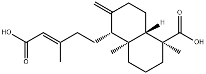 (1S,4aS,5R,8aS)-5-[(E)-3-メチル-4-カルボキシ-3-ブテニル]-1,4a-ジメチル-6-メチレンデカリン-1-カルボン酸 化学構造式