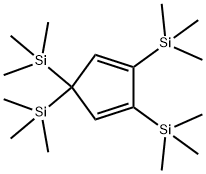 2,3,5,5-TETRAKIS(TRIMETHYLSILYL)-1,3-CYCLOPENTADIENE Struktur