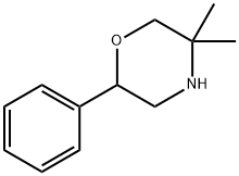 5,5-dimethyl-2-phenyl-morpholine Struktur