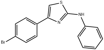 4-(4-溴苯基)-N-苯基噻唑-2(3H)-亚胺, 42056-77-9, 结构式