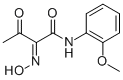2-(hydroxyimino)-N-(2-methoxyphenyl)-3-oxobutyramide Struktur
