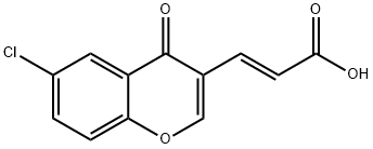 (E)-3-(6-氯-4-氧代-4H-色满-3-基)丙烯酸, 42059-70-1, 结构式
