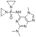 ビス(1-アジリジニル)[[2-(ジメチルアミノ)-7-メチル-7H-プリン-6-イル]アミノ]ホスフィンオキシド 化学構造式