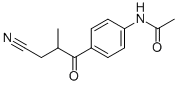 N-(4-(3-氰基-2-甲基-1-丙酰)苯基)乙酰胺 结构式