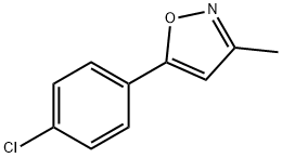 5-(4-クロロフェニル)-3-メチルイソオキサゾール 化学構造式