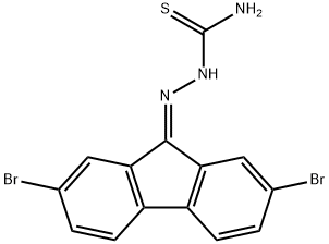 2,7-ジブロモ-9H-フルオレン-9-オンチオセミカルバゾン 化学構造式