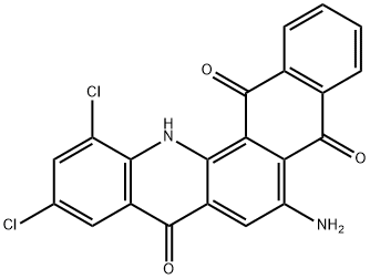 6-アミノ-10,12-ジクロロナフト[2,3-c]アクリジン-5,8,14(13H)-トリオン 化学構造式