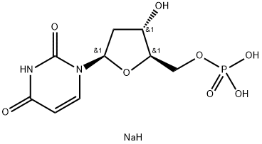 2-脱氧尿嘧啶核苷-5'-单磷酸二钠盐 结构式