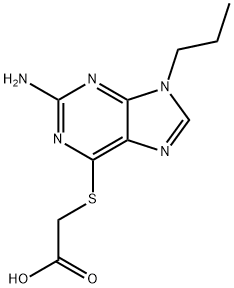 2-(2-amino-9-propyl-purin-6-yl)sulfanylacetic acid Struktur