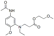 N-[5-(アセチルアミノ)-2-メトキシフェニル]-N-エチル-β-アラニン2-メトキシエチル 化学構造式