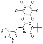 N-tert-Butoxycarbonyl-L-tryptophanpentachlorophenylester 结构式
