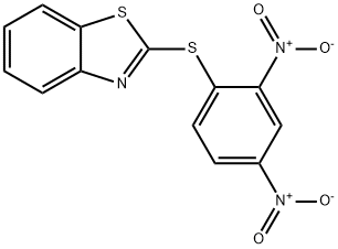 2-[(2,4-ジニトロフェニル)チオ]ベンゾチアゾール 化学構造式