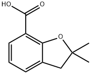 2,2-二甲基-2,3-二氢-1-苯并呋喃-7-羧酸, 42327-95-7, 结构式